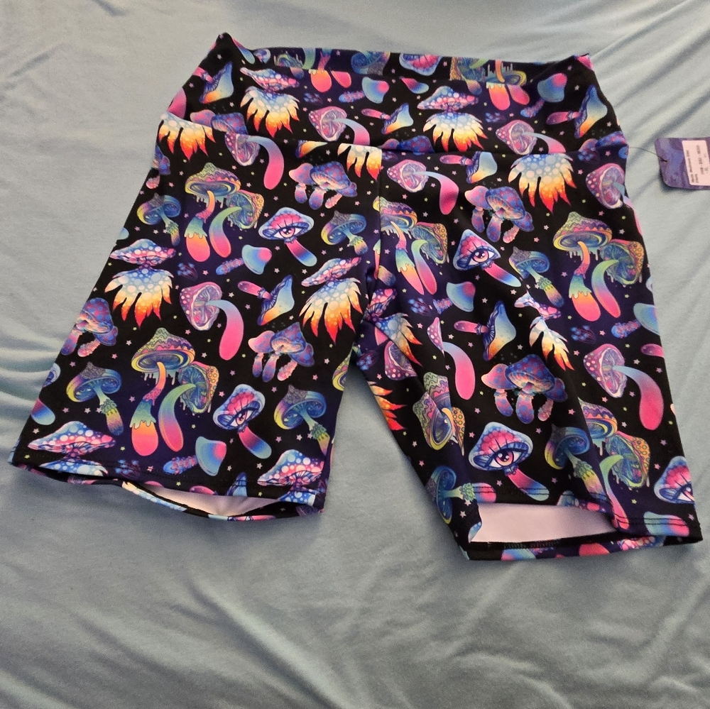 Freedom Rave Wear Mushroom Bike Shorts